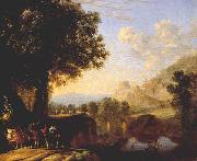 SWANEVELT, Herman van, Italian Landscape with Bridge and Castle ar